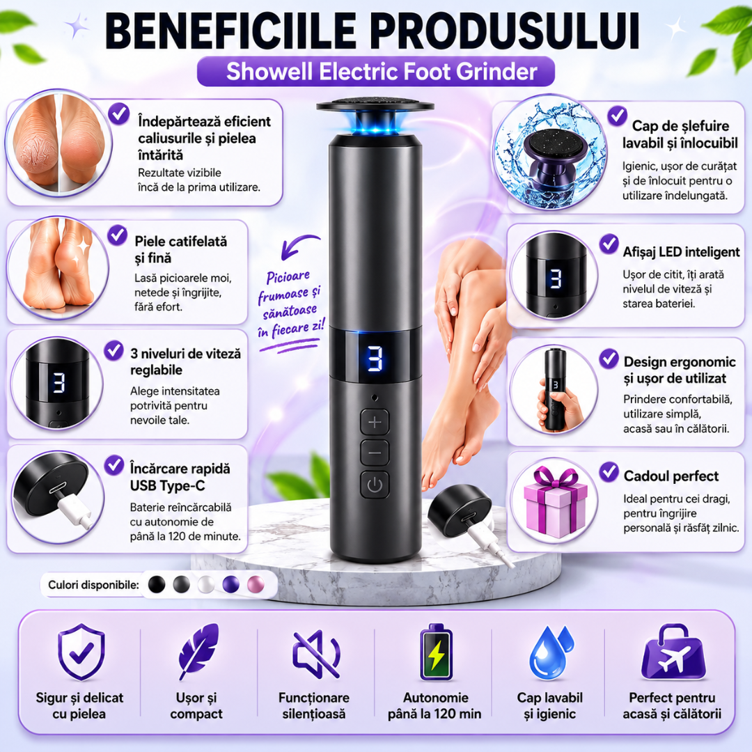 Pilă Electrică pentru Călcâie