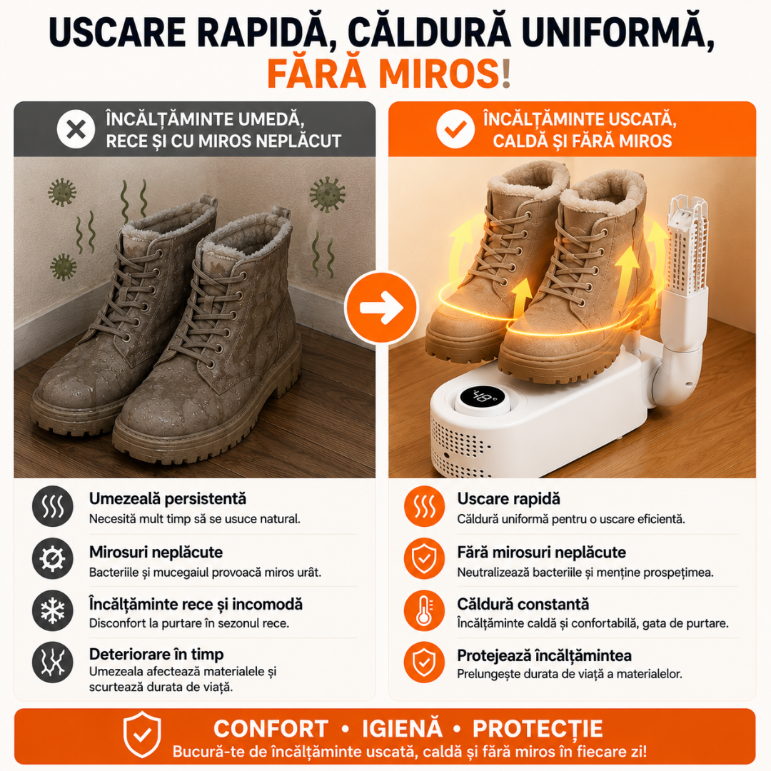 Uscător Electric Inteligent pentru Încălțăminte