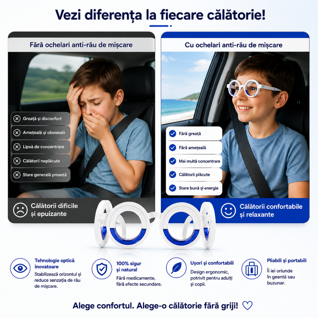 Ochelari Anti-Rau de Miscare