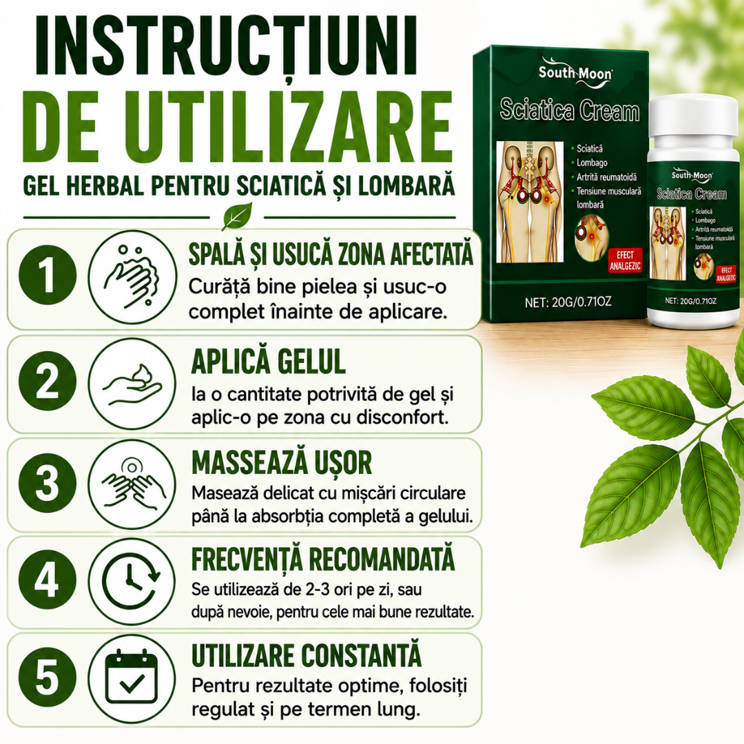 Crema pentru Durerile de Sciatica si Lombara