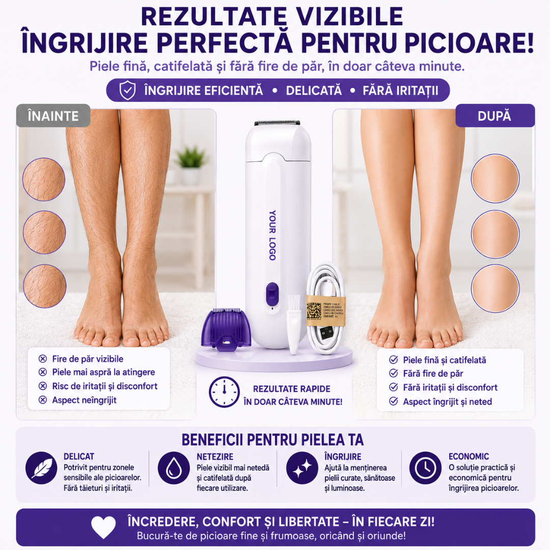 Trimmer Electric pentru o Piele Fina si fara Iritatii