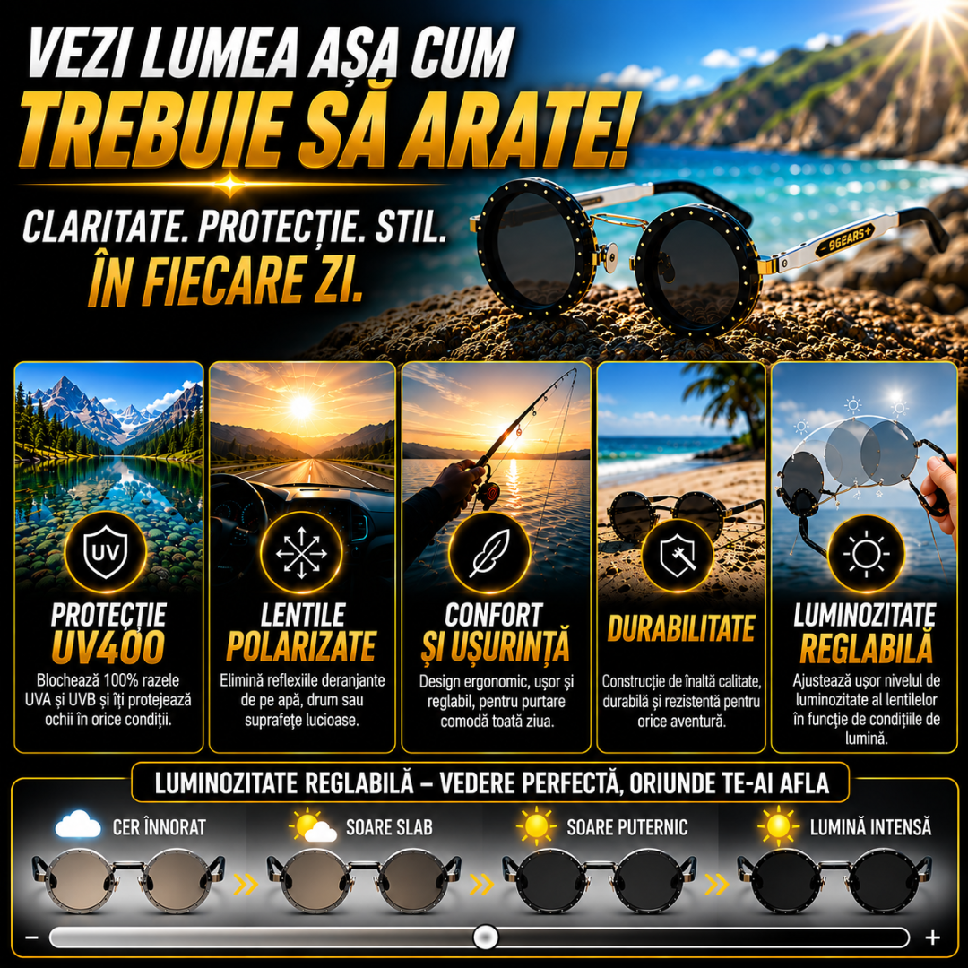 Ochelari care isi Schimba Luminozitatea si Dioptria