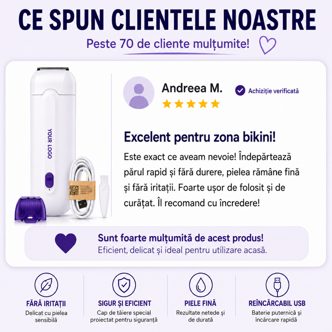 Trimmer Electric pentru o Piele Fina si fara Iritatii