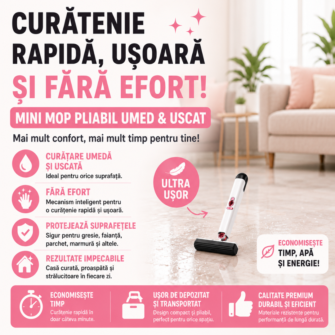 Mini Mop Pliabil Umed si Uscat