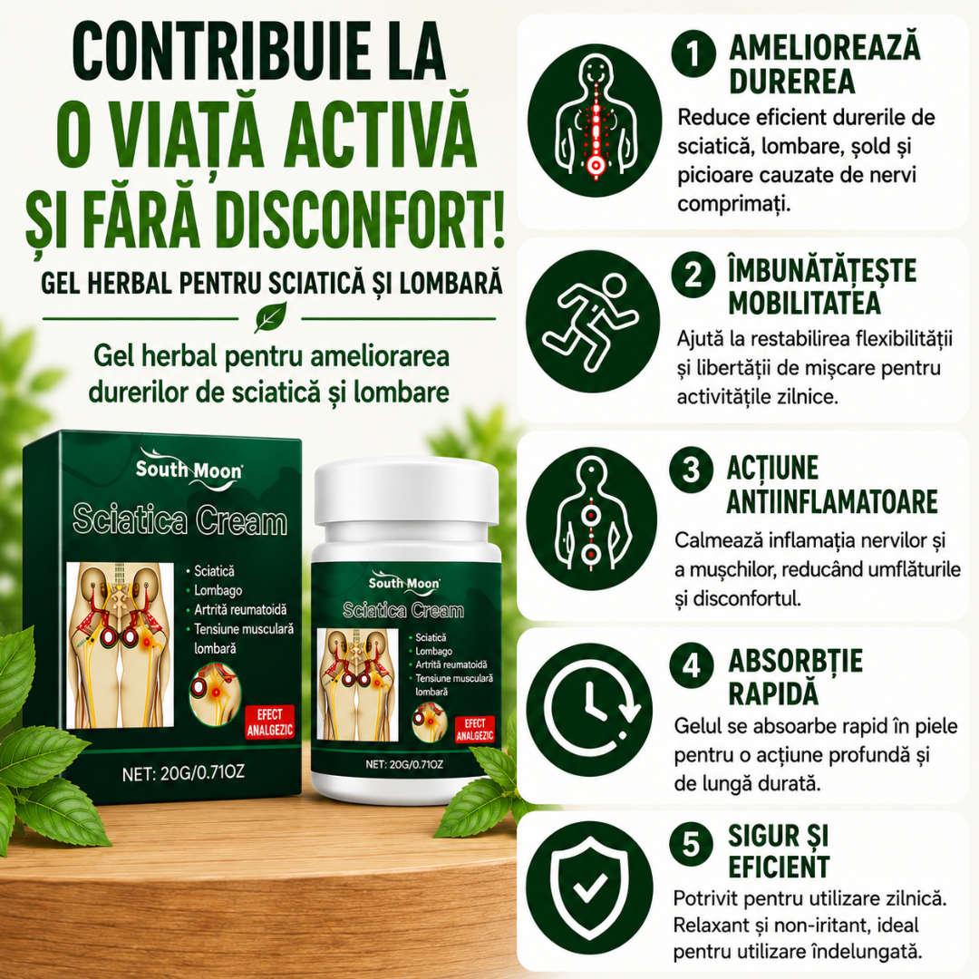 Crema pentru Durerile de Sciatica si Lombara